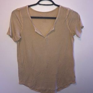 loose fitted v neck shirt